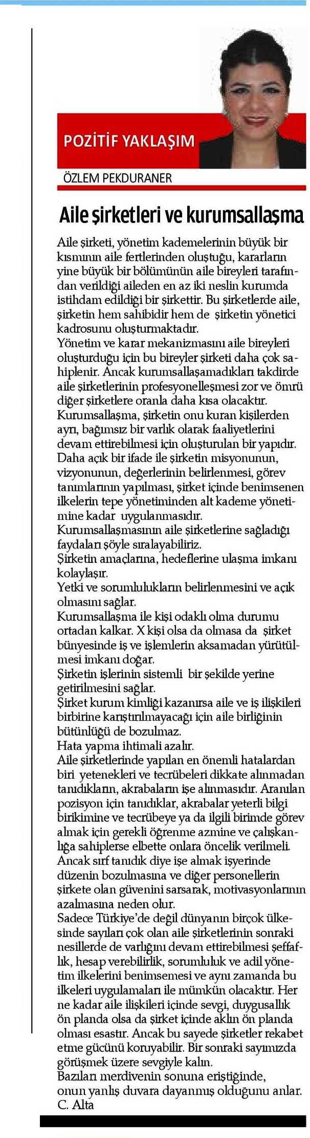 TKYD T rkiye Kurumsal Y netim Derne i Aile irketleri Ve Kurumsalla ma